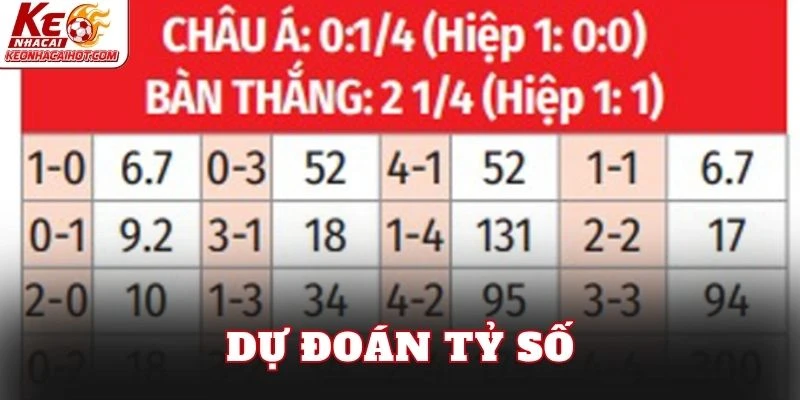 Dự đoán tỷ số
