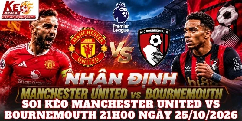 Soi Kèo Manchester United Vs Bournemouth 21h00 Ngày 25/10/2026